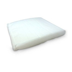 PréFiltre blanc, applatit et couché, vue de côté