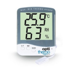 Thermomètre PREMIUM bgris et blanc, vue de face